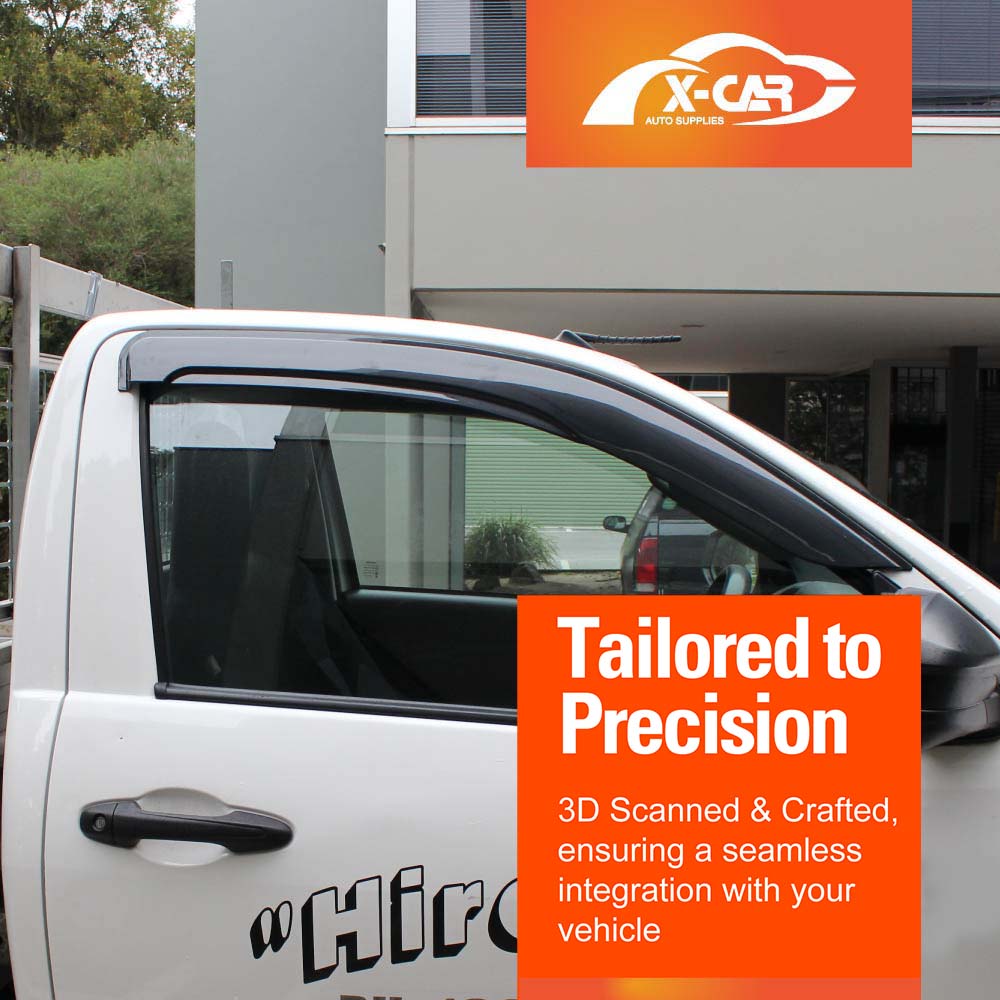 Weathershields for Toyota Hilux Single Cab 2025-Onwards Car Weather Shields Wind Deflectors Window Sun Visor 2-Piece Set