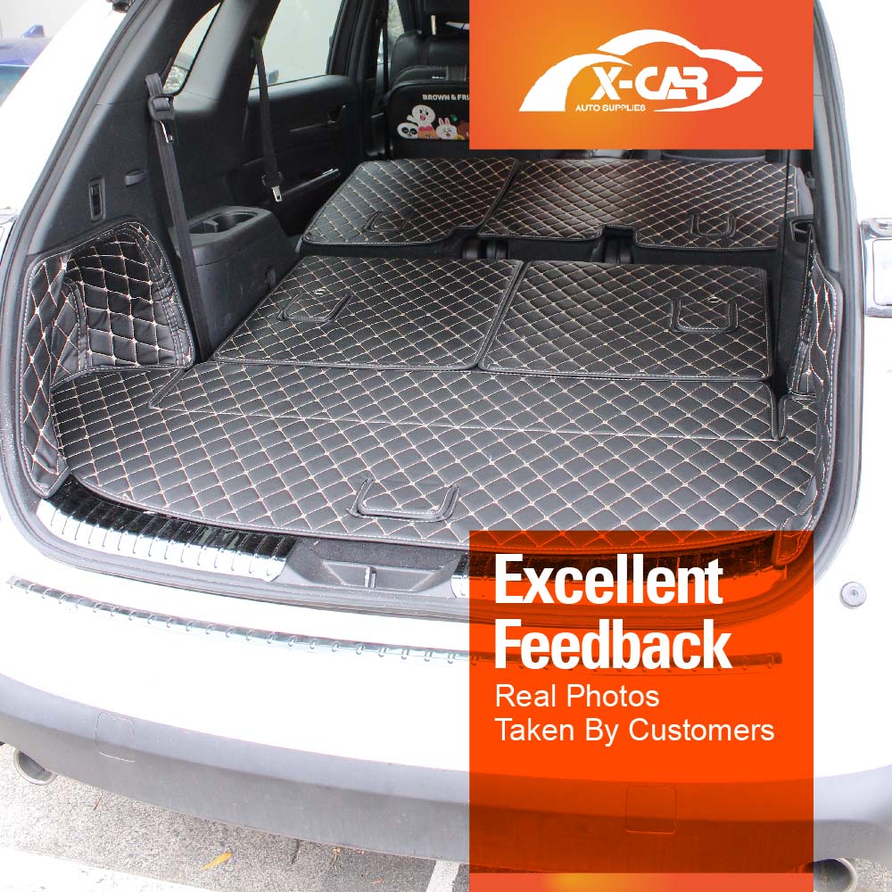 Mazda CX-8 CX8 2018-2024 Premium Custom Made PU Leather Car Mat Floor Liner Carpet Complete Set
