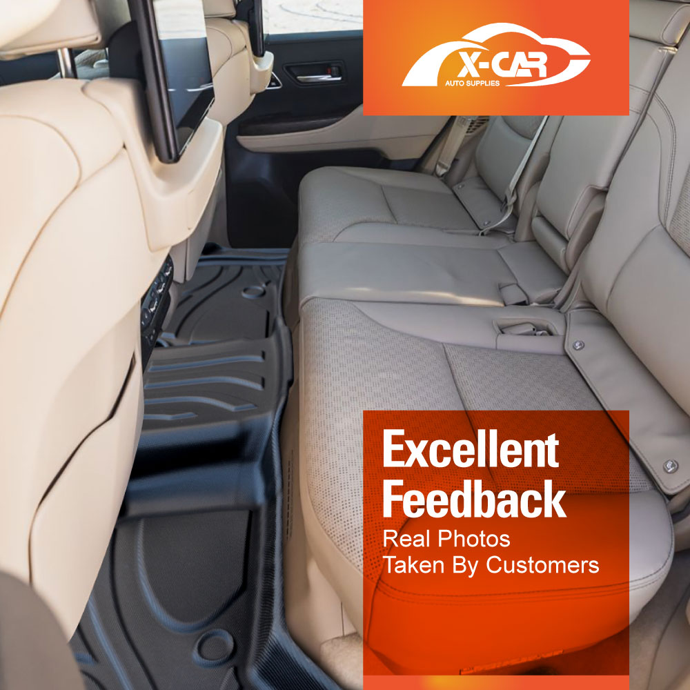 Floor Liners Complete Set Front Rear 2 Row Seat for Toyota Landcruiser 300 LC300 2021-2025 3D Heavy Duty All Weather Car Mats