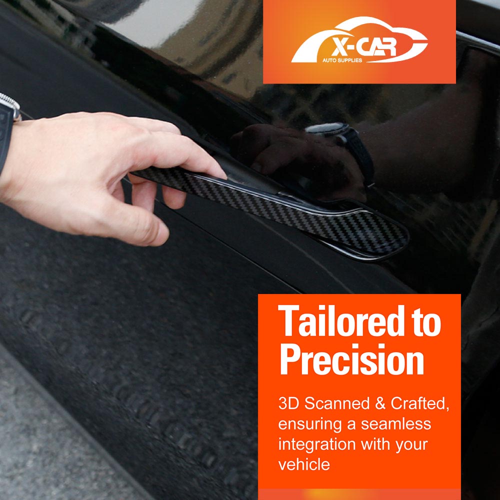 Modified Trims for Tesla Model Y Juniper 2025-Onwards Decoration Door Handle Protection Kit Matt Carbon Fibre Style Cover Wrap