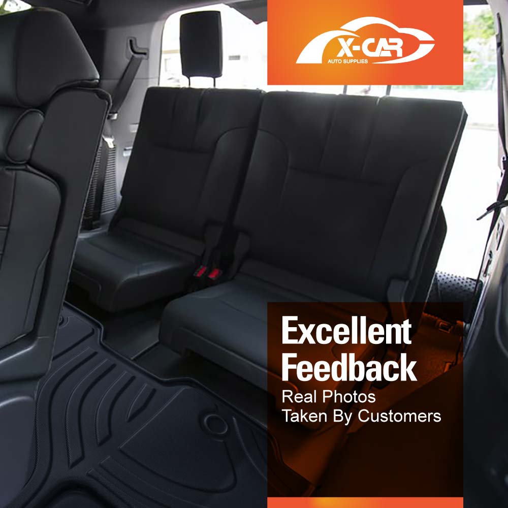 Floor Liner Third Row Seat for Toyota Landcruiser 300 LC300 2021-2025 3D Heavy Duty All Weather Car Mat