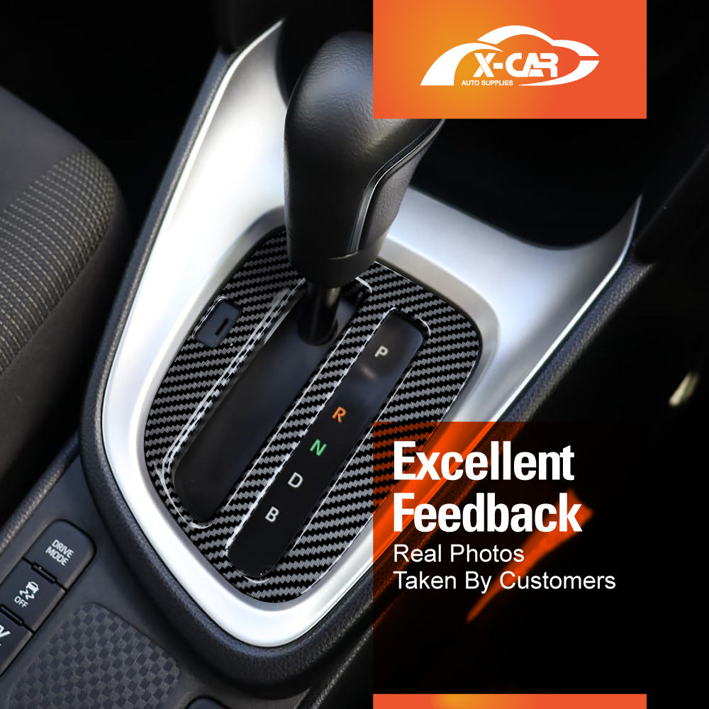 Carbon Fiber Style Center Console Gear Shift Cover Frame Trim Protector for Toyota Yaris/Yaris Cross Hybrid 2020-Onwards