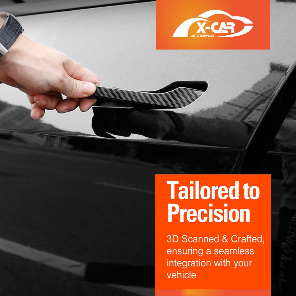 Modified Trims for Tesla Model Y Juniper 2025-Onwards Decoration Door Handle Protection Kit Matt Carbon Fibre Style Cover Wrap