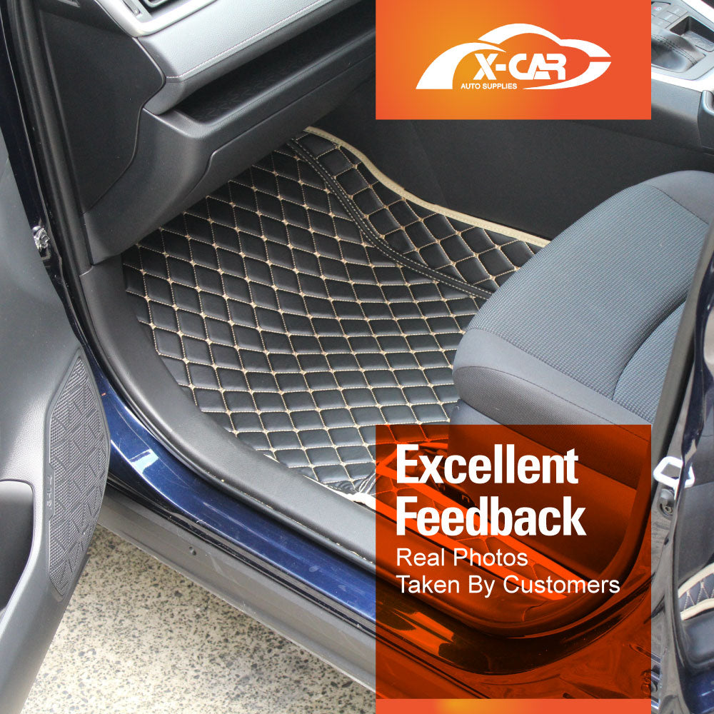 Premium Custom Made PU Leather Car Floor Mat Carpet Liner Complete Set for Toyota Rav4 Rav 4 2019-Onwards