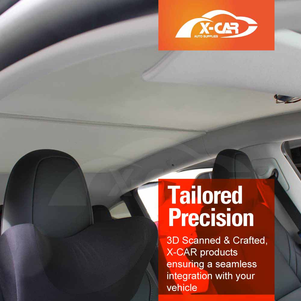 Rear Windscreen Glass Roof Sunshades for Tesla Model Y 2022–2025 White Sunroof UV Heat Protection Mesh Sun Blind