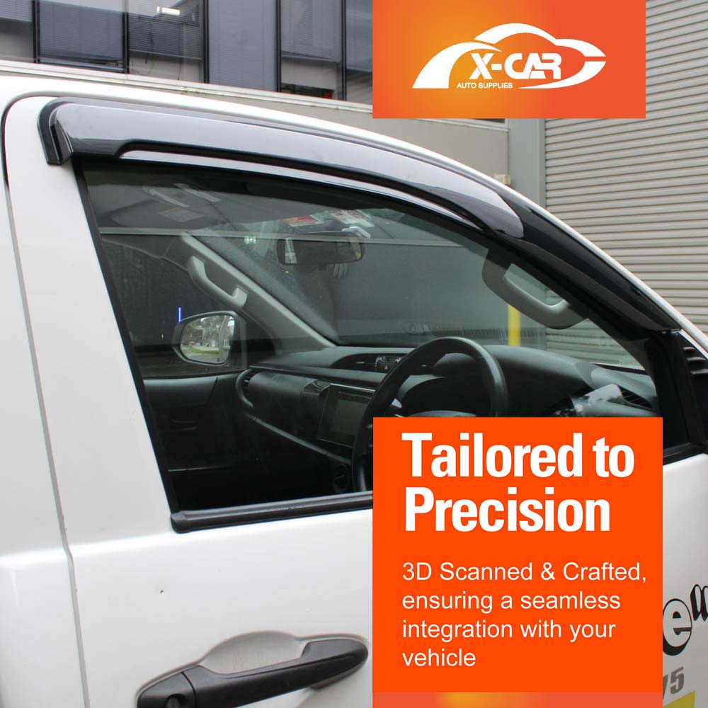 Weathershields for Toyota Hilux Single Cab 2025-Onwards Car Weather Shields Wind Deflectors Window Sun Visor 2-Piece Set