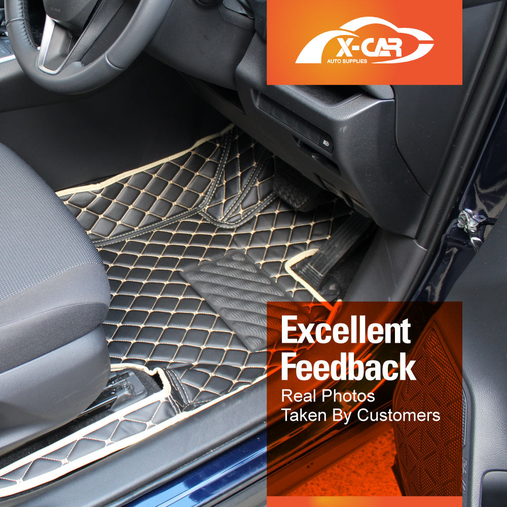 Premium Custom Made PU Leather Car Floor Mat Carpet Liner Complete Set for Toyota Rav4 Rav 4 2019-Onwards