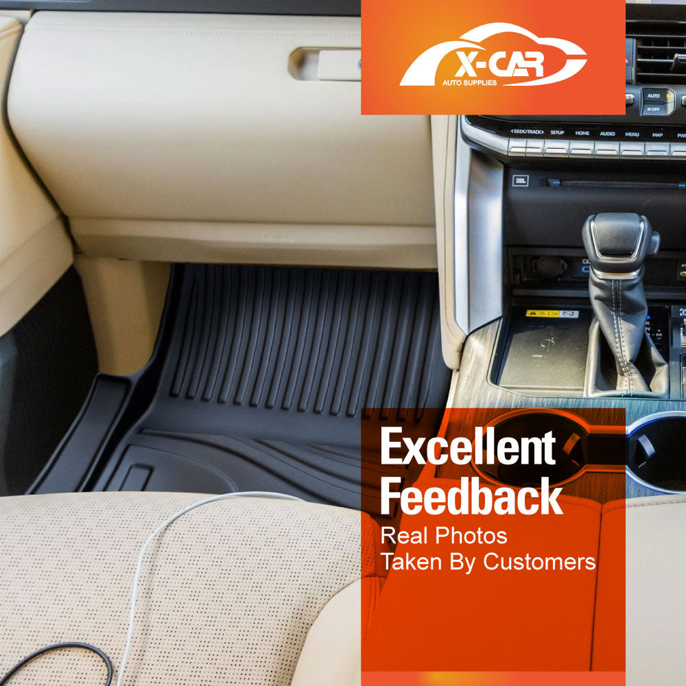 Floor Liners Complete Set Front Rear 2 Row Seat for Toyota Landcruiser 300 LC300 2021-2025 3D Heavy Duty All Weather Car Mats