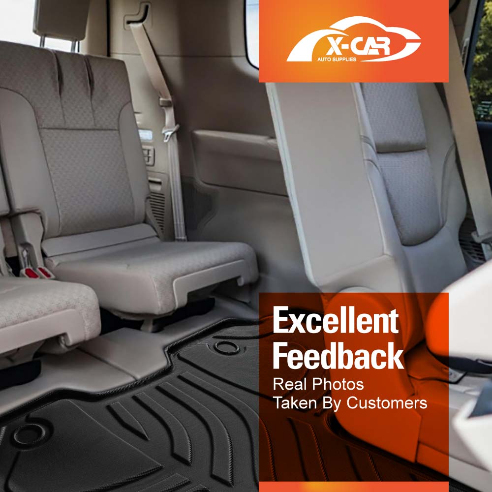 Floor Liner Third Row Seat for Toyota Landcruiser 300 LC300 2021-2025 3D Heavy Duty All Weather Car Mat