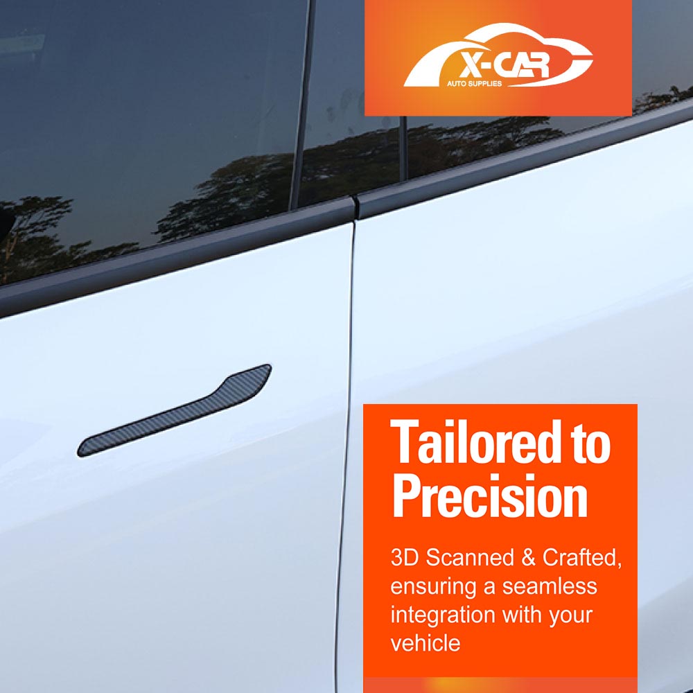 Modified Trims for Tesla Model Y Juniper 2025-Onwards Decoration Door Handle Protection Kit Carbon Fibre Style Cover Wrap