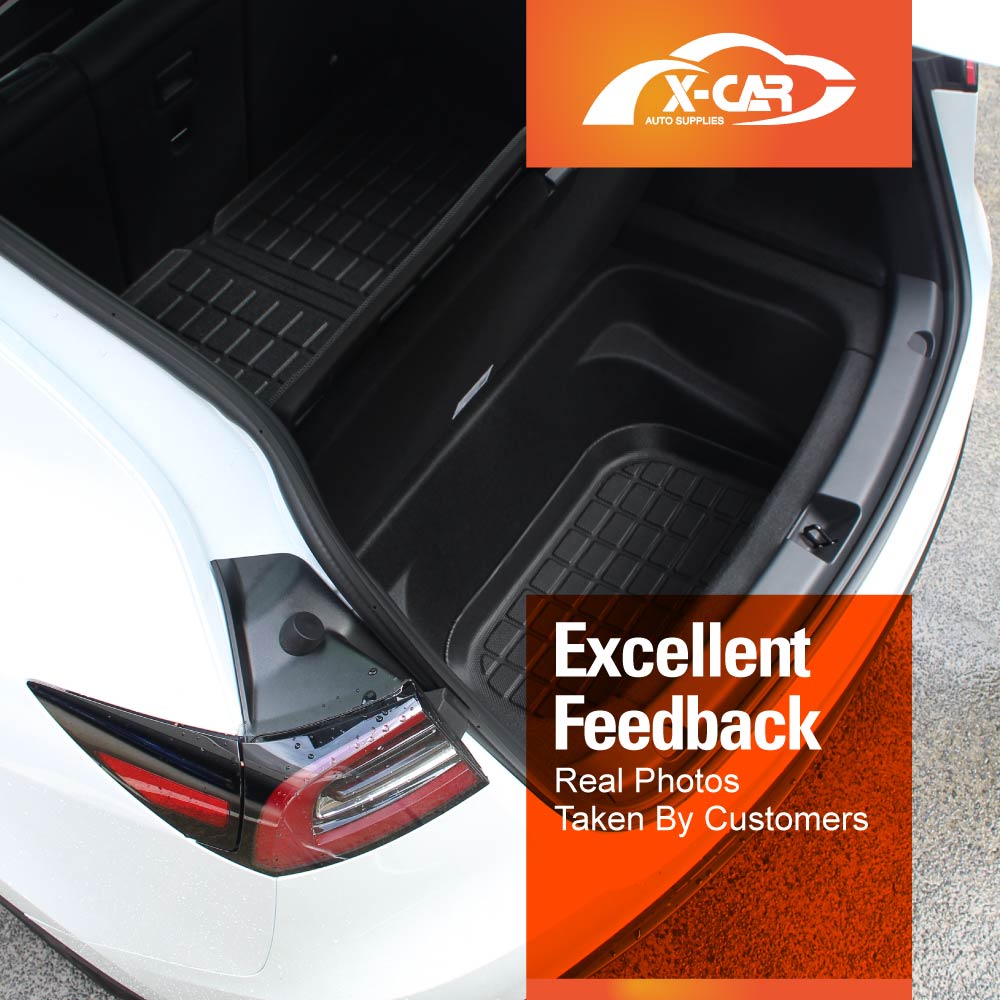 Boot Liner for Tesla Model Y 2022-2025 Heavy Duty Front Rear Well Storage Cargo Trunk Cover Mat Luggage Tray