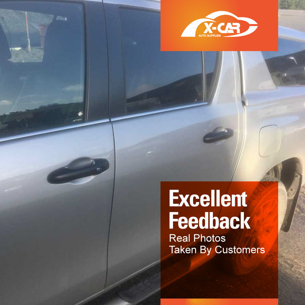 Keyless Smart Door Handles Cover for Toyota Hilux 2015-2025 Matt Black protector