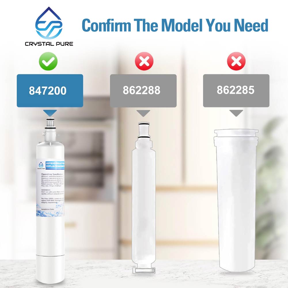 3-Pack Fridge Water Filter 847200 for Fisher Paykel External Premium RF605QDUVX1 RF522ADUX5 RF522WDRUX5 RF605QDUVX1 RS9120WRJ1 RS9120WLJ1 RS9120WRU1