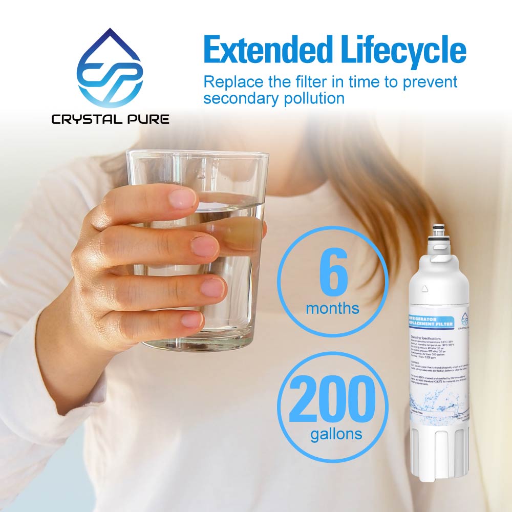 3 Pack Replacement Water Filter Cartridge for LG ADQ73613401 ADQ73613402 GF-5D712BSL GF-5D906SL GF-5L712PL GF-AD701BSL LT800P LT-800P Refrigerator