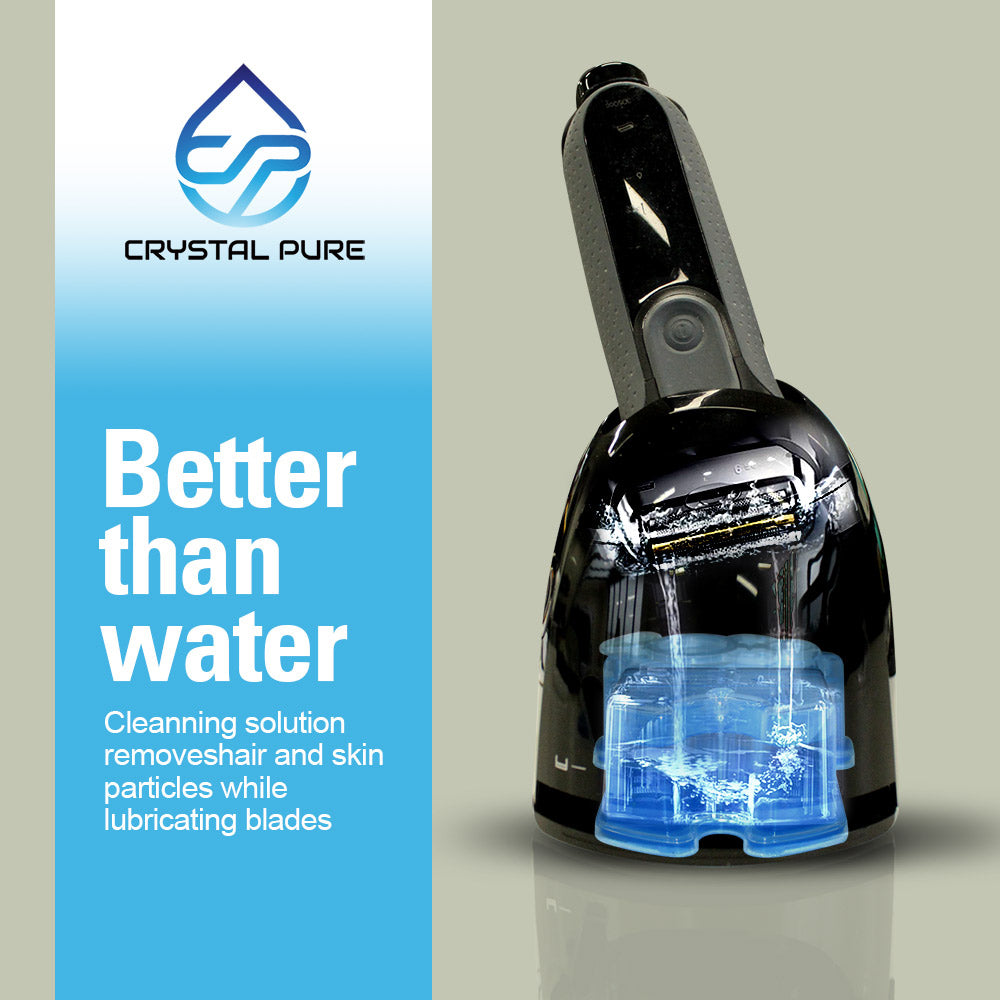 Crystal Pure Cartridge Refills for Braun Clean & Renew Compatible with All SmartCare Cleaning Centers Shavers 12-Pack