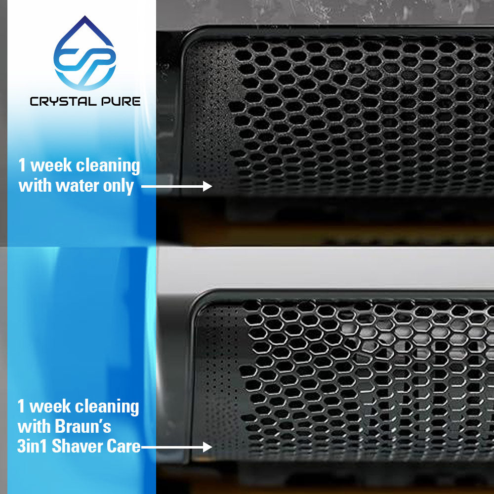 Crystal Pure Cartridge Refills for Braun Clean & Renew Compatible with All SmartCare Cleaning Centers Shavers 6-Pack