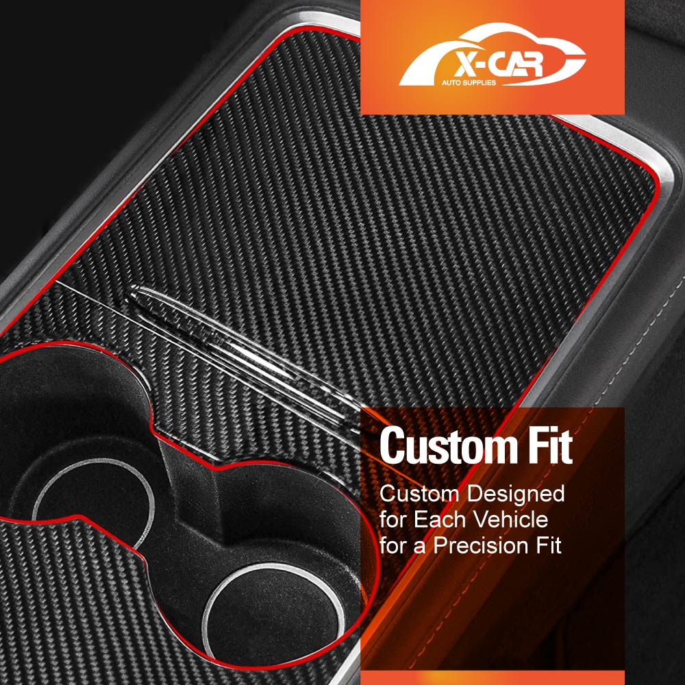 Tesla Model 3 2021-2023 and Model Y 2021-2025 Carbon Fiber Style Centre Console Panel Car Accessories