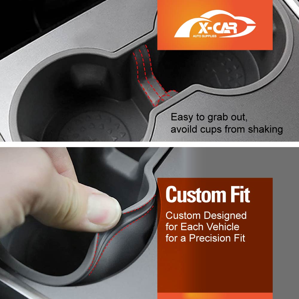 Centre Console Rubber Cup Holder Insert for Tesla Model 3 2017-2023 and Model Y 2021-2025
