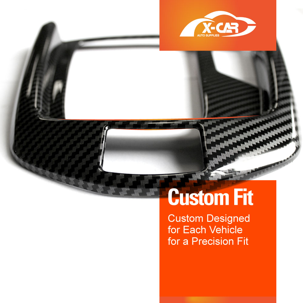 Carbon Fiber Style Center Console Gear Shift Cover Frame Trim Protector for Mazda 2 DJ DL Auto 2014-Onwards