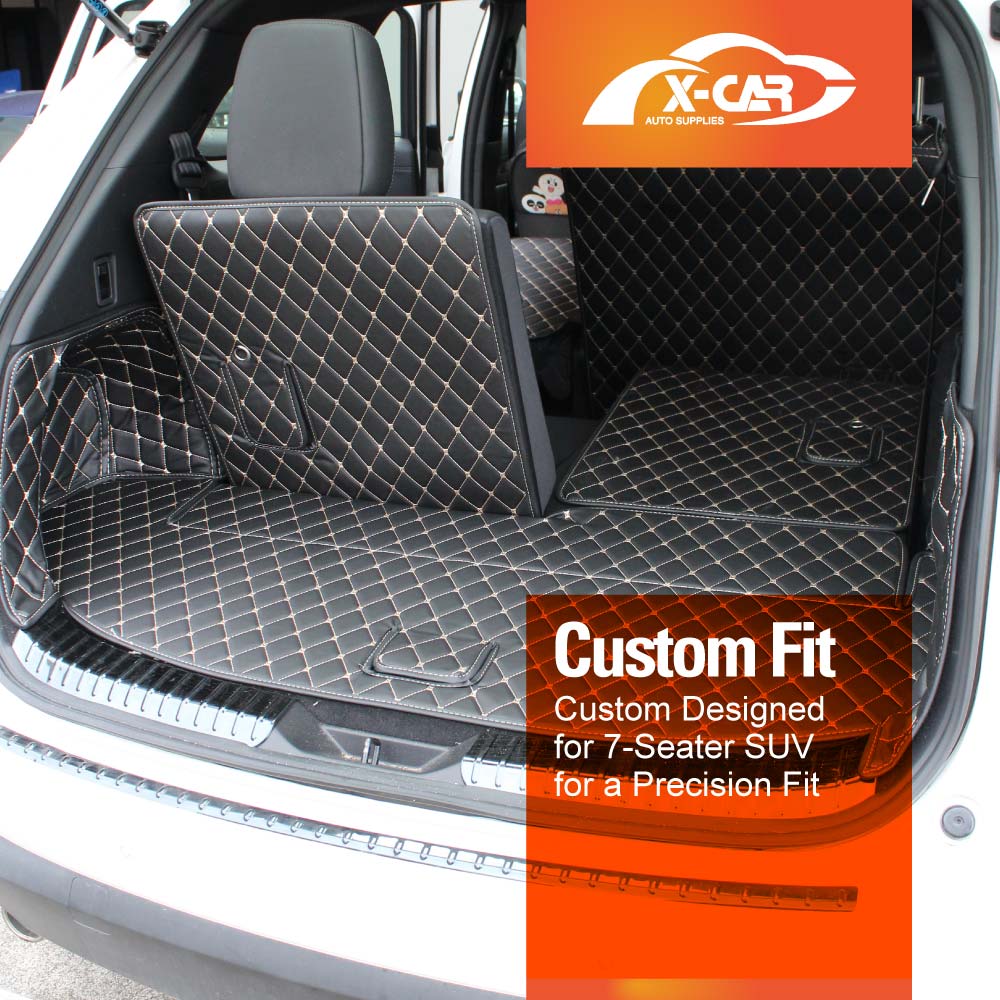Mazda CX-8 CX8 2018-2024 Premium Custom Made PU Leather Car Mat Floor Liner Carpet Complete Set