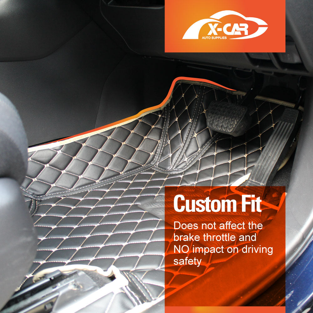 Premium Custom Made PU Leather Car Floor Mat Carpet Liner Complete Set for Toyota Rav4 Rav 4 2019-Onwards