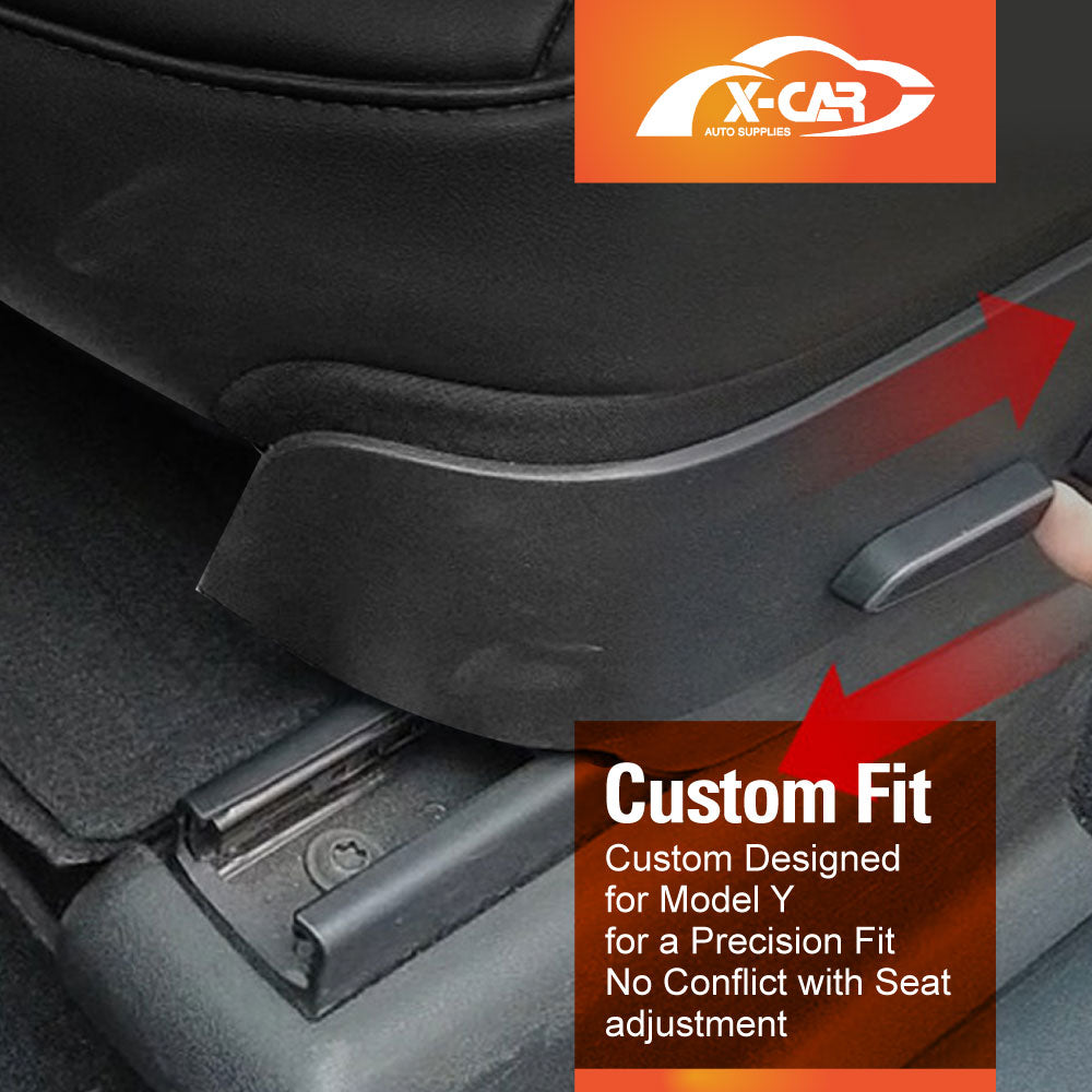 Car Under Seat Storage Box for Tesla Model Y 2022-2025 Front Seats Organizer Tray Flocking