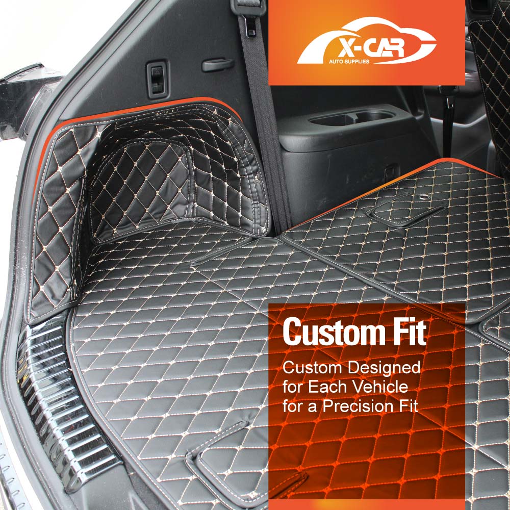 Mazda CX-8 CX8 2018-2024 Premium Custom Made PU Leather Car Mat Floor Liner Carpet Complete Set