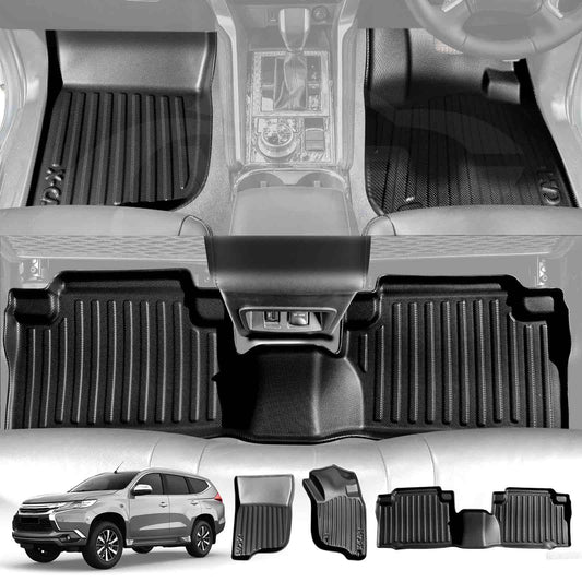 3D Customized Heavy Duty All Weather Car Mat Floor Liner Full Set Carpet for Mitsubishi Pajero Sport 2015-2025