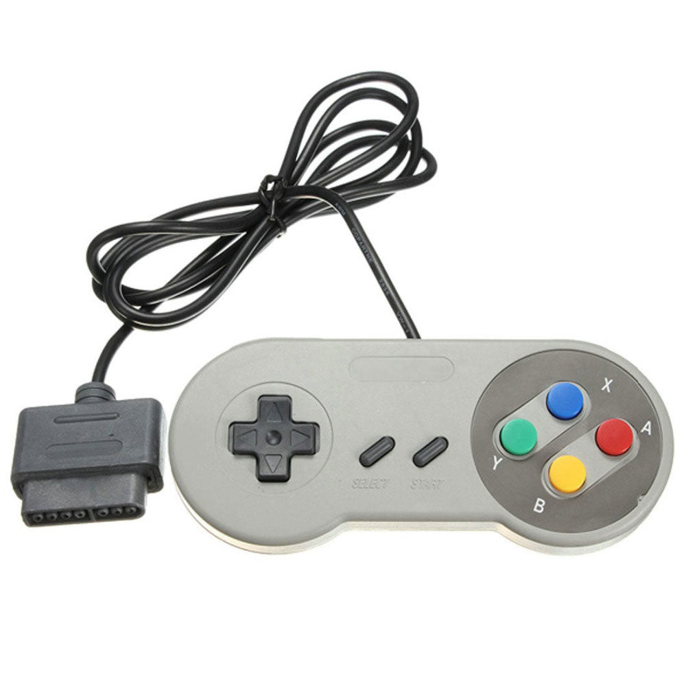 2x 16 Bit Super Nintendo SNES Console Control Pad Gamepad Controller