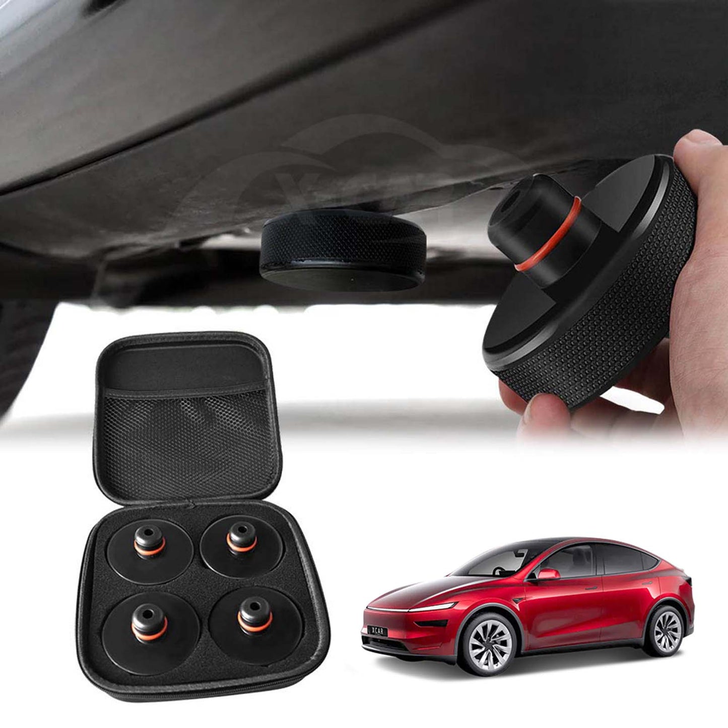 Lifting Jack Pad for Tesla Model Y 2025-Onwards 4 Packs with a Storage Case Accessories