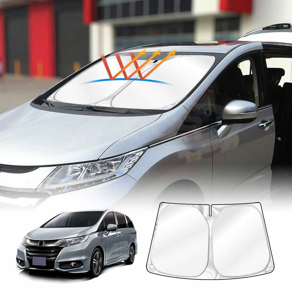 Windshield Sun Shade for Honda Odyssey 2014-2024 Blocks UV Rays Foldable Custom Wind Screen Sun Visor Protector