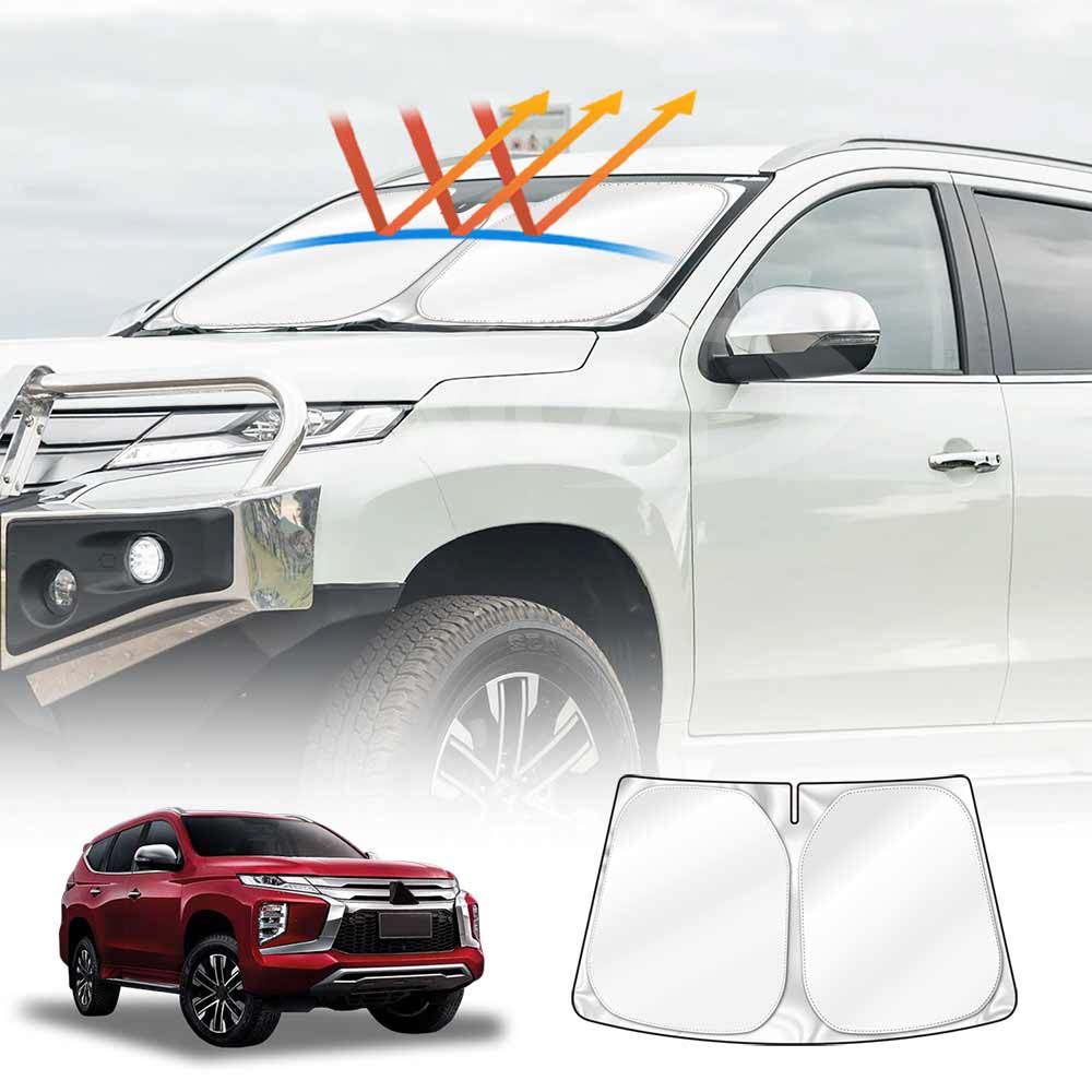 Windshield Sun Shade for Mitsubishi Pajero Sport 2016-2025 Blocks UV Rays Foldable Custom Wind Screen Sun Visor Protector