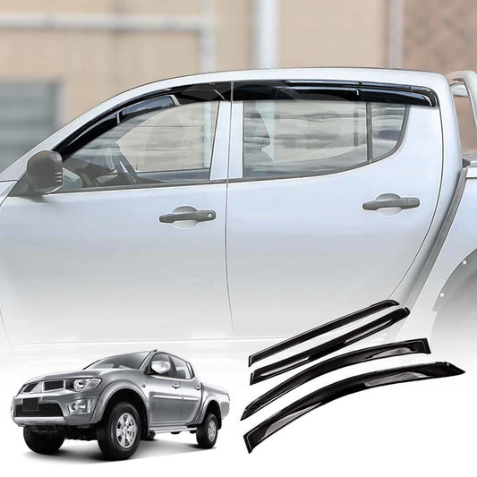 Weathershields for Mitsubishi Triton ML MN Double Cab 2006-2015 Car Weather Shields Wind Deflectors Window Sun Visor 4-Piece Set