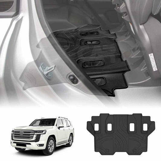 Floor Liner Third Row Seat for Toyota Landcruiser 300 LC300 2021-2025 3D Heavy Duty All Weather Car Mat