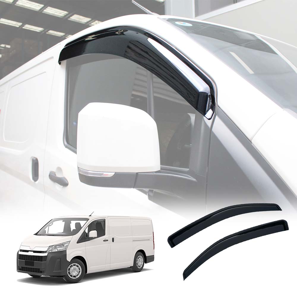 Weathershields for Toyota Hiace 2019-2025 Car Weather Shields Wind Deflectors Window Sun Visor 2-Piece Set