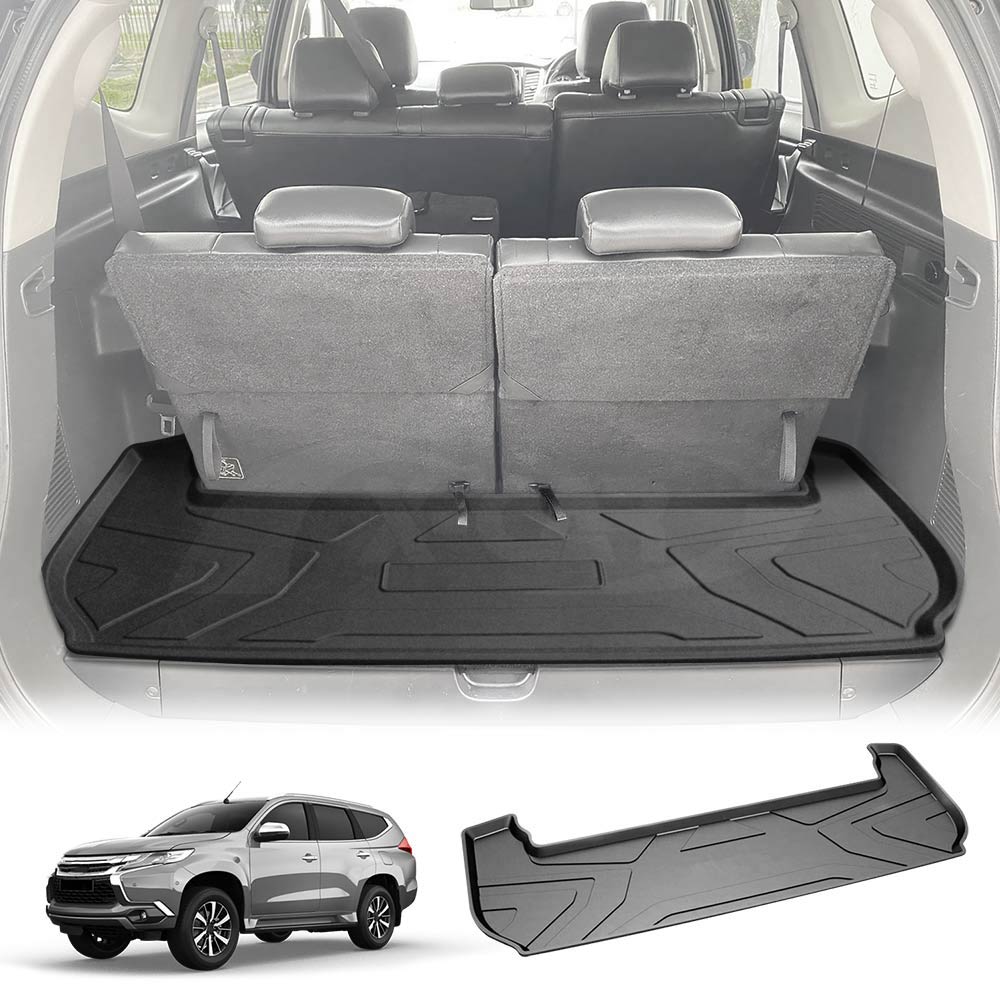 Heavy Duty Cargo Rubber Mat Boot Liner Fit Luggage Tray for Mitsubishi SUV Pajero Sport 7 Seater Version 2015-2025