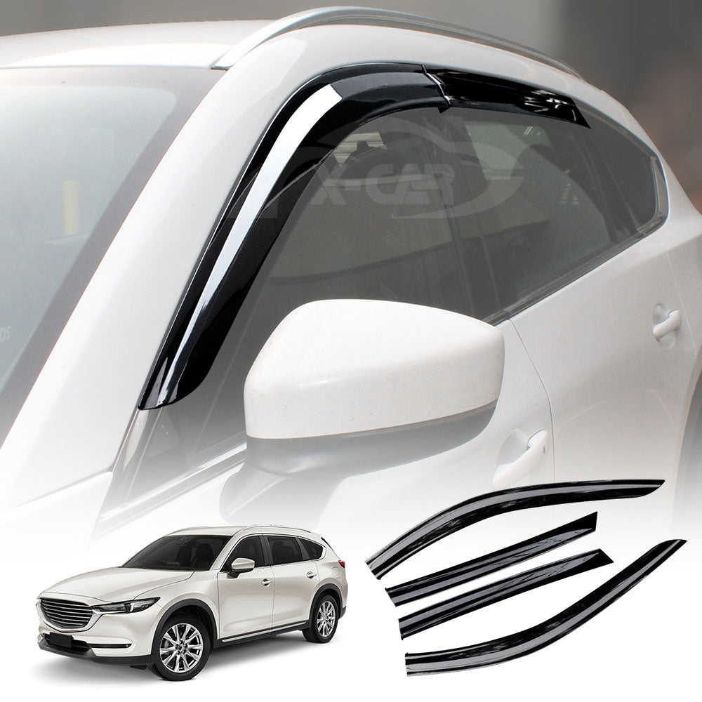 Weathershields for Mazda CX8 CX-8 2018-2024 Car Weather Shields Wind Deflectors Window Sun Visor 4-Piece Set