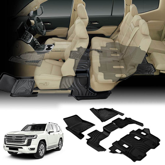 3D Heavy Duty All Weather Car Mat Floor Liner Full Set for Toyota Landcruiser 300 LC300 2021-2025