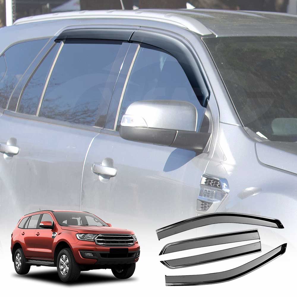 Weathershields for Ford Everest 2015-2022 Car Weather Shields Wind Deflectors Window Sun Visor 4-Piece Set