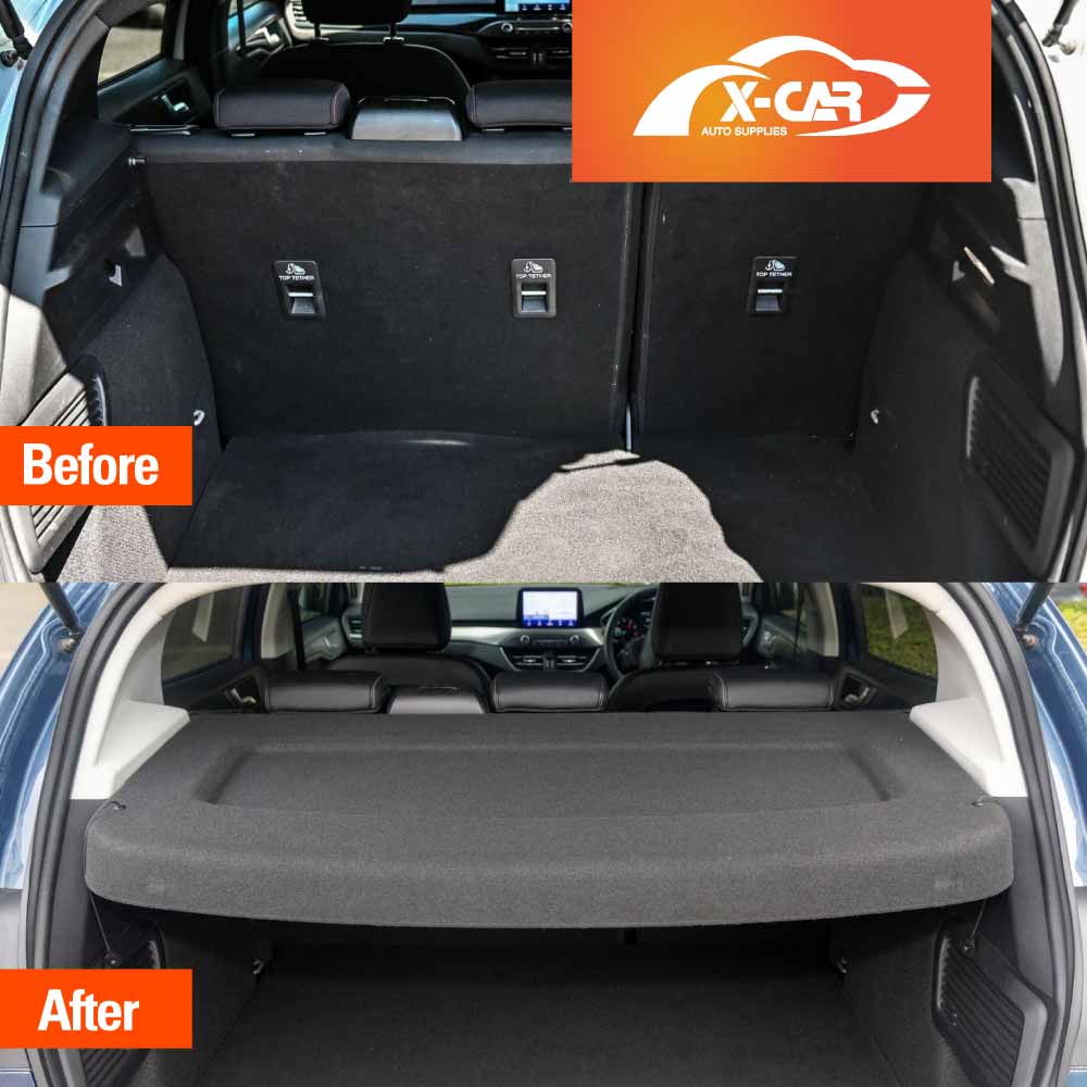 Car Trunk Shade for Ford Focus 2018-2024 Rear Cargo Security Shield Luggage Cover Board Blinder