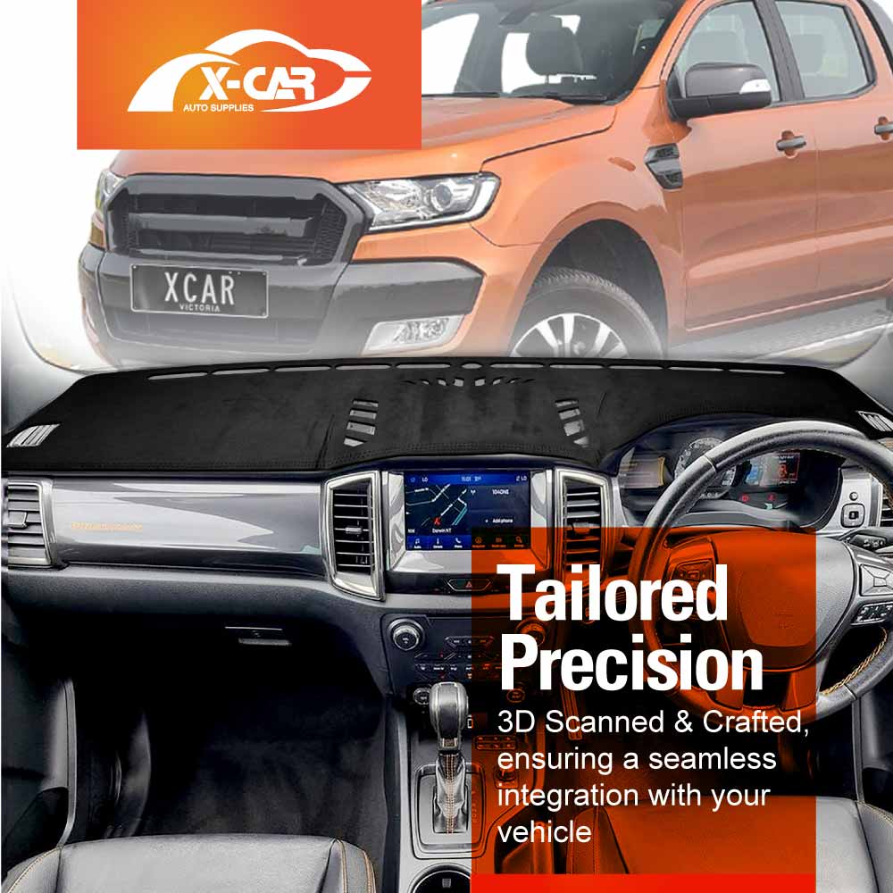 Dash Mat for Ford Ranger PX Mk3 Series 2018-2022 Non-Slip Microfiber Pad Cover Interior Accessories