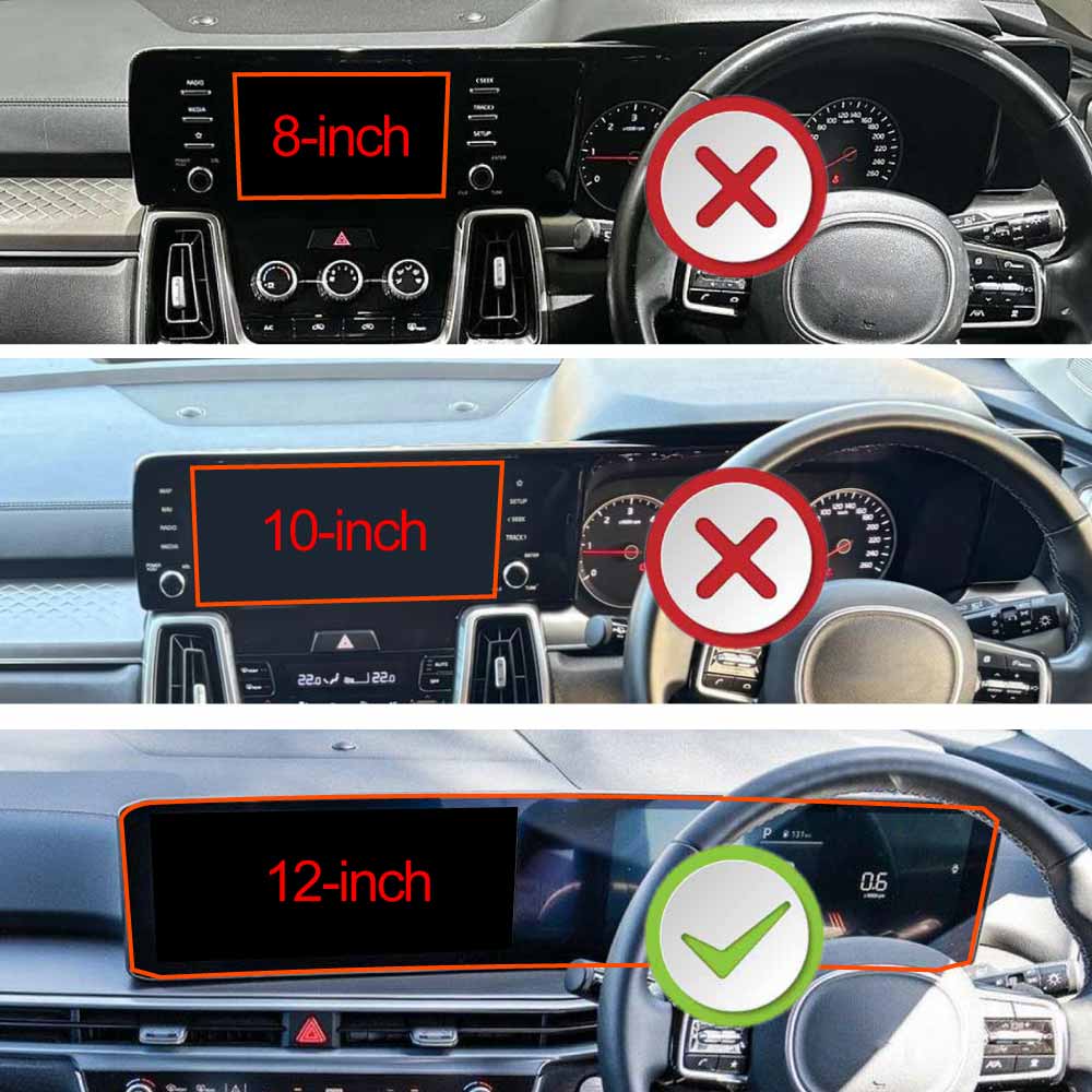 Screen Protector for Kia Sorento MQ4 Series 2023-Onwards 12.3-inch Touchscreen Anti-Scratch Film Cover Dashboard Display Protection Accessories