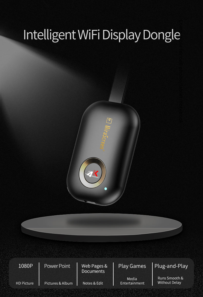 HDMI WiFi Display Dongle Miracast G9 Plus 2.4G 4K Wireless Airplay Adapter Android iOS Phone to TV/Monitors