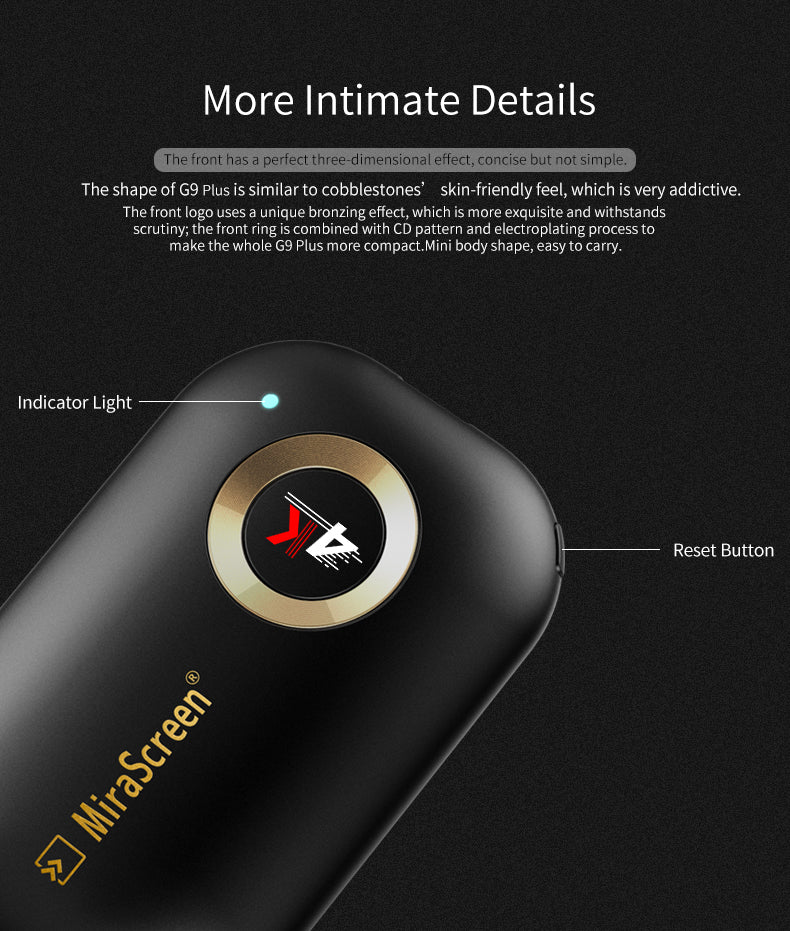 HDMI WiFi Display Dongle Miracast G9 Plus 2.4G 4K Wireless Airplay Adapter Android iOS Phone to TV/Monitors