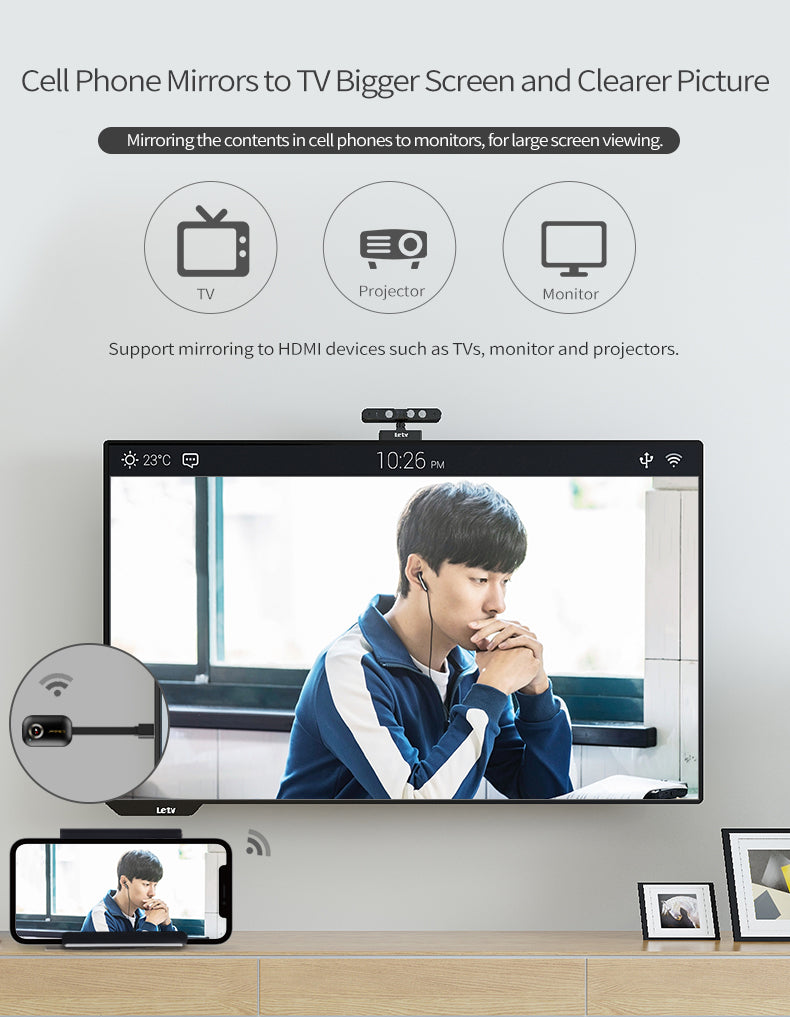 HDMI WiFi Display Dongle Miracast G9 Plus 2.4G 4K Wireless Airplay Adapter Android iOS Phone to TV/Monitors