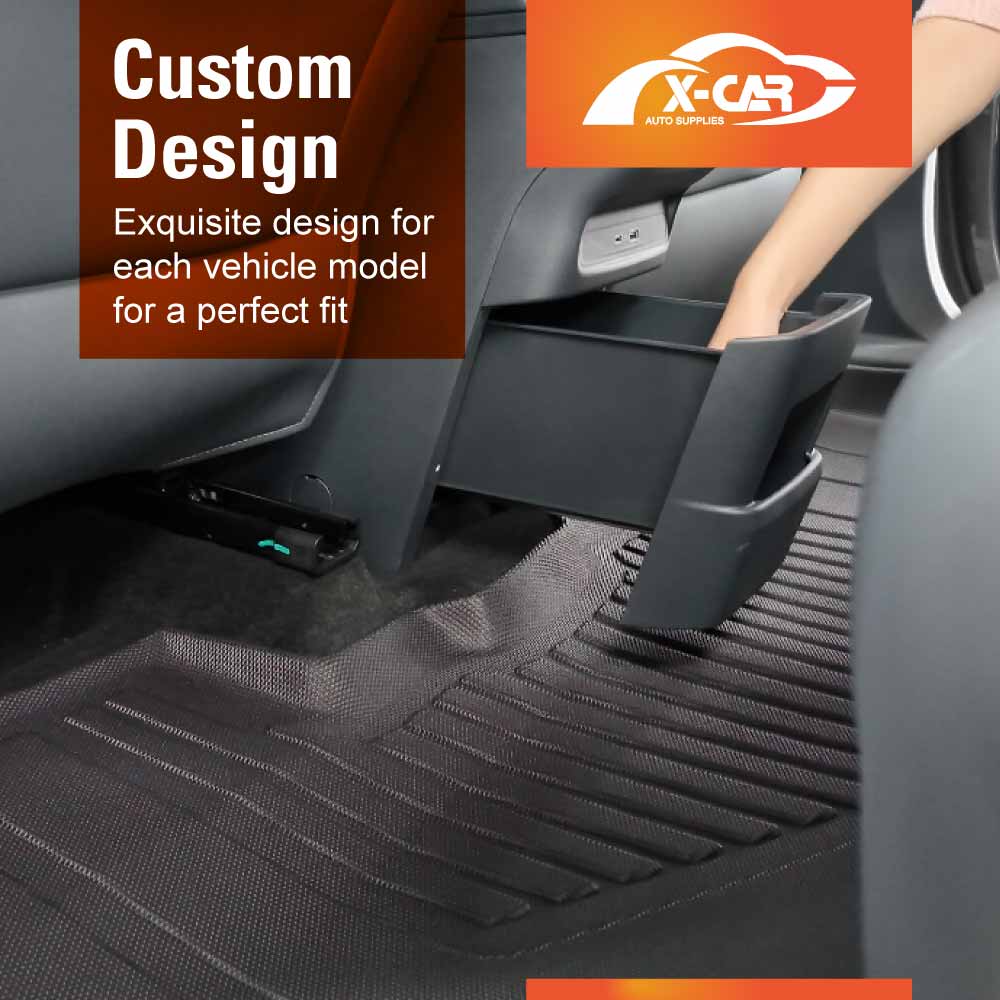3D Floor Mats Boot Liner for Geely EX5 2025-Onwards No Subwoofer All Weather Heavy Duty Toolbox Cargo Car Trunk Back Seat Kick Cover