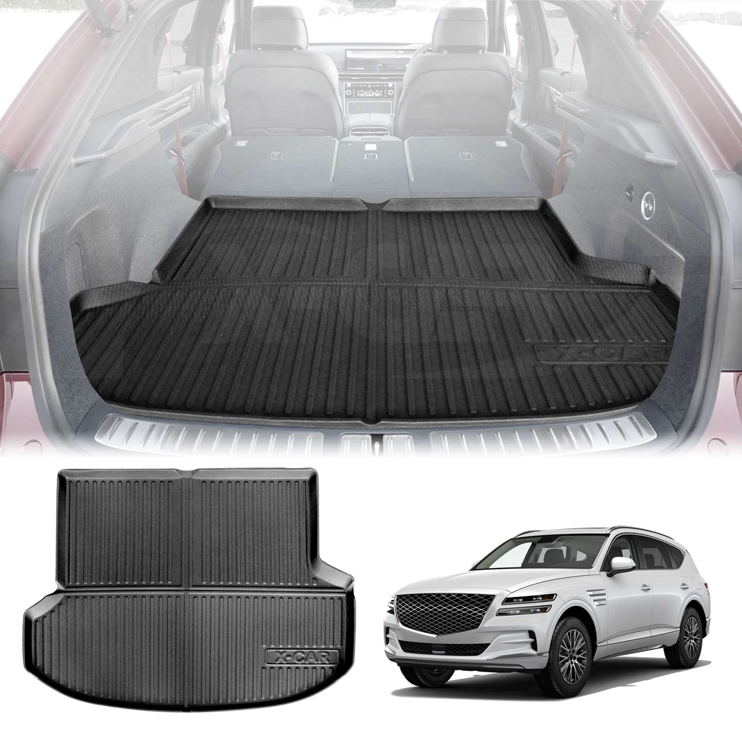 Boot Liner for Genesis GV80 Coupe 2024-2025 3D All Weather Heavy Duty Cargo Trunk Mat Luggage Tray