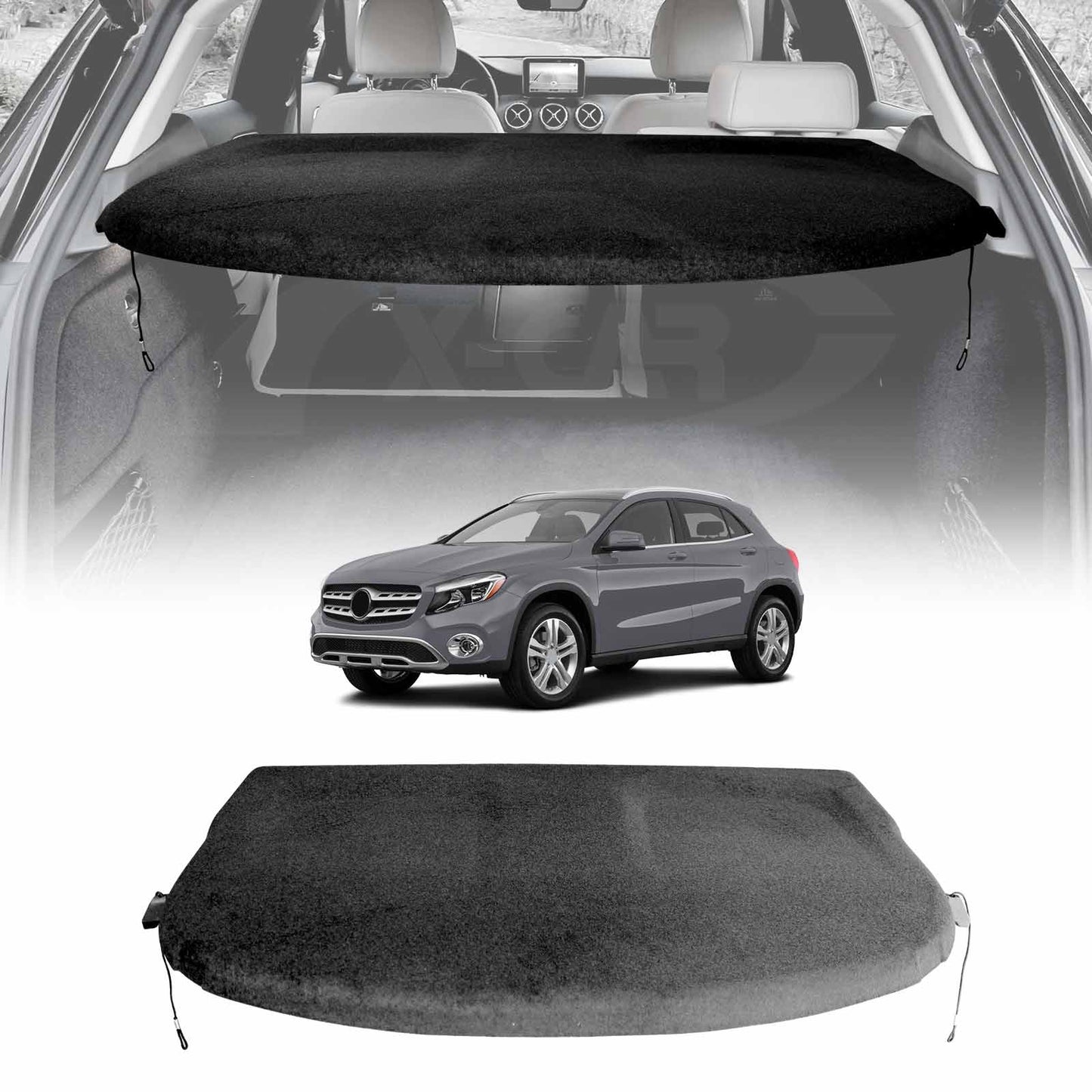 Car Trunk Shade for Mercedes Benz GLA Class 2014-2019 Rear Cargo Security Shield Luggage Cover Board Blinder