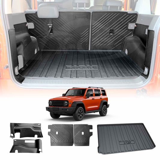 Cargo Boot Side Kick Mats for GWM Tank 300 2023-2025 Car Trunk Back Seat Protector Liner Mat