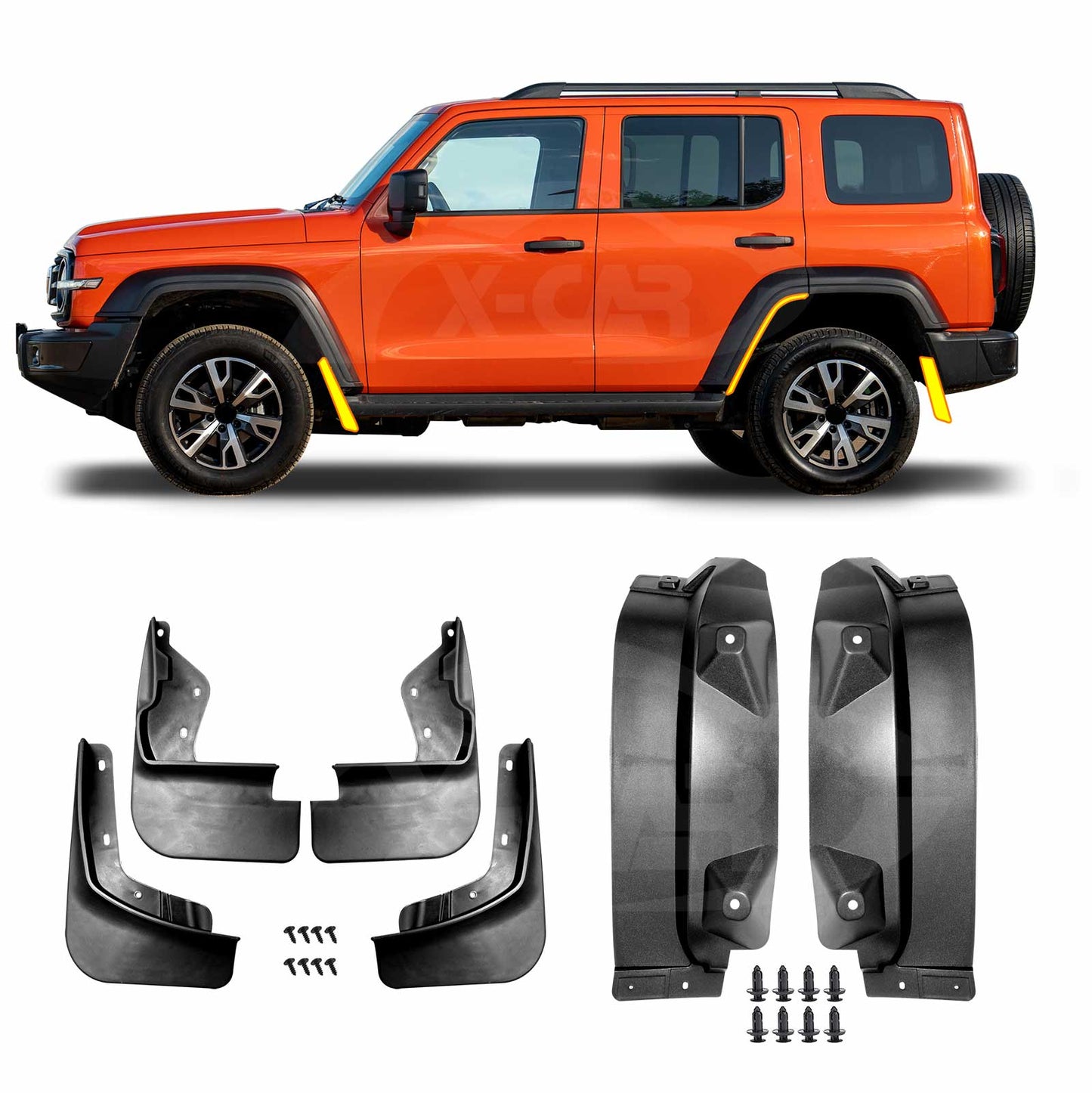 Rear Door Mudguard Mud Flaps Splash Guards for GWM Tank 300 2023-2025 Splash Mud Guard Fender